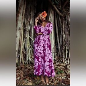 Eimeo Mahina Maxi Dress, XL, Fuschia